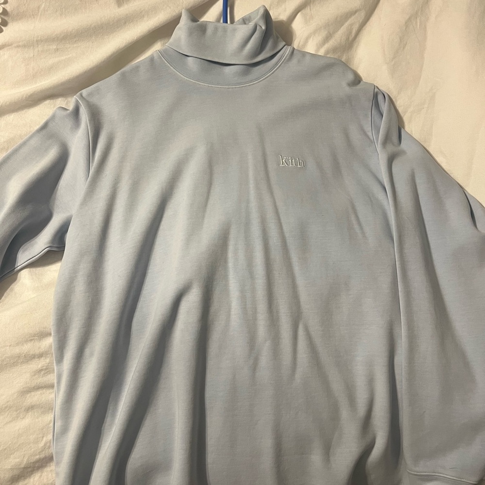 KITH Men Crystal Wash Turtleneck- Avalanche - Picture 3 of 6